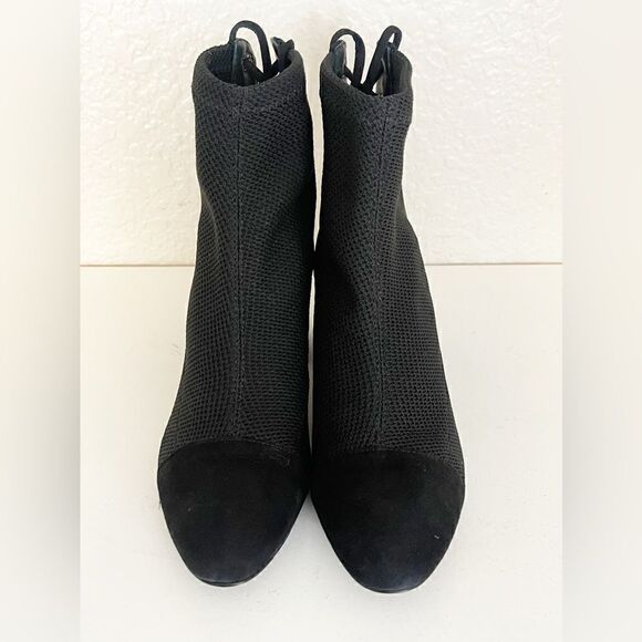 Schutz Emilia Women's Knit lace up Ankle Bootie Black Booties 6. NWB - Picture 11 of 13